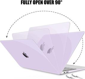 img 1 attached to 💜 B BELK MacBook Air 13 inch Case 2021 2020 2019 2018 Release A2337 M1 A2179 A1932 | Clear Plastic Laptop Hard Shell Case + Keyboard Cover + Screen Protector - Transparent Purple