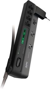 img 3 attached to Highly Protective Power Strip: P8U2 Surge Protector with USB Charging Ports, 2630 Joules, Flat Plug, 8 Outlets