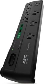 img 4 attached to Highly Protective Power Strip: P8U2 Surge Protector with USB Charging Ports, 2630 Joules, Flat Plug, 8 Outlets