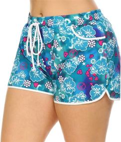 img 2 attached to INVOLAND Pockets Quick Boardshort Swimming Tropical Women's Clothing in Swimsuits & Cover Ups