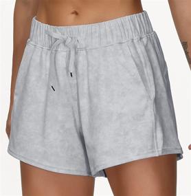 img 1 attached to 🩳 Comfortable Women's Workout Shorts: Loose Fit Drawstring Lounge Shorts for Yoga, Gym