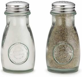 img 1 attached to 🍽️ Tablecraft Green Salt & Pepper Shaker Set - 4 oz