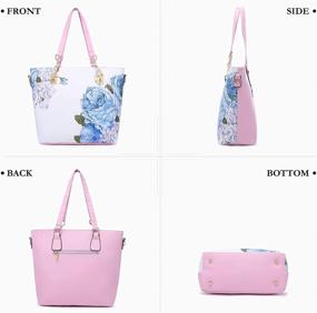 img 1 attached to Versatile 6-piece Handbags for Women: Wallet Tote Bag, Shoulder Bag, Top Handle Satchel Purse Set