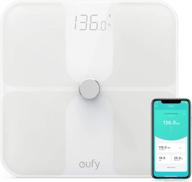 📊 advanced eufy smart scale: bluetooth body fat scale for comprehensive fitness analysis, 12 measurements, dual color options (black/white), lbs/kg logo