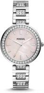 fossil karli three hand stainless bq3182 logo