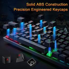 img 1 attached to 💡 [2021 New Version] RGB LED Rainbow Backlit Mechanical Gaming Keyboard - Compact 89 Keys with Multimedia & Number Keys, for PC Gamer Computer Laptop (Black)