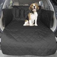 🐾 amochien waterproof suv cargo liner for dogs with side wall and bumper flap, non-slip backing - small & medium suv, black logo