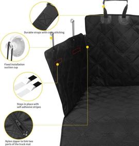 img 3 attached to 🐾 AMOCHIEN Waterproof SUV Cargo Liner for Dogs with Side Wall and Bumper Flap, Non-Slip Backing - Small & Medium SUV, Black