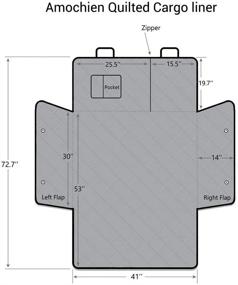 img 1 attached to 🐾 AMOCHIEN Водонепроницаемый грузовой корпус для собак с боковой стенкой и заклёпкой на бампере, с противоскользящей подкладкой - маленький и средний SUV, черный