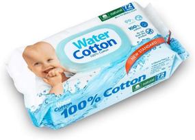 img 3 attached to 🌱 Biodegradable WaterCotton Baby Wipes: 100% Cotton, 72 wipes, Sensitive & Safe for Baby | Enriched with Sweet Almond Oil & Panthenol