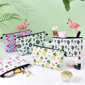 img 3 attached to 💄 Girls' Water-Resistant Vanity Toiletry Cosmetic Bag