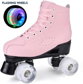 img 3 attached to 👟 B-Skates Roller Skates for Women: Stylish Leather Rollerskates with Flash Wheel and Bag - Perfect for Beginner Ladies