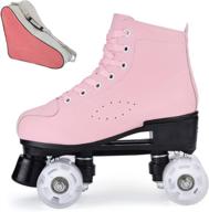 👟 b-skates roller skates for women: stylish leather rollerskates with flash wheel and bag - perfect for beginner ladies logo