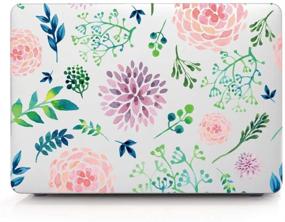 img 3 attached to HRH Hand-Painted Flowers Clear Glossy Design Laptop Body Shell Protective PC Hard Case For MacBook Air 13