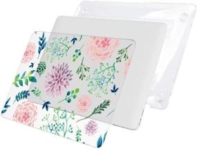 img 2 attached to HRH Hand-Painted Flowers Clear Glossy Design Laptop Body Shell Protective PC Hard Case For MacBook Air 13