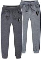 terodaco 2 pack active sweatpants for boys - athletic clothing in active version logo