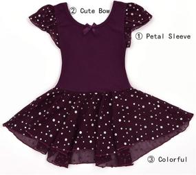 img 2 attached to 💃 DANSHOW Glitter Leotards for Girls - Ballet Dance Dress with Tutu Skirt and Petal Sleeves