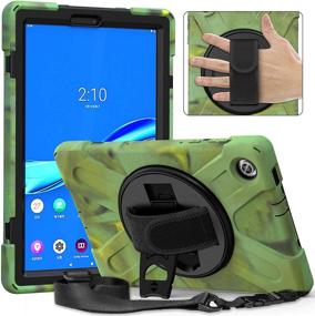 img 4 attached to 🔍 TSQQST Heavy Duty Camouflage Case for Lenovo Tab M10 FHD Plus 10.3 Inch 2020 2nd Gen – Rugged Protection with Hand Strap, Shoulder Strap & Stand for M10 Plus Tablet TB-X606F TB-X606X