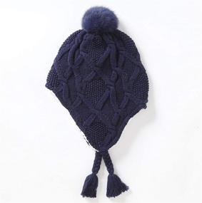 img 3 attached to 🧢 Connectyle Girls Beanie Sherpa Winter Hat & Cap Accessories for Boys