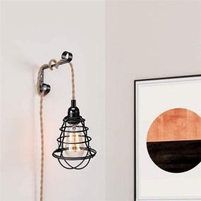 img 2 attached to HXMLS Plug in Pendant Light - 2-Pack Hanging Lights with 12.5ft Hemp Rope Cord, Switch & Lampshade - Perfect for Bedroom and Living Room Decor