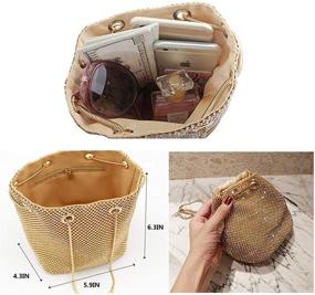img 2 attached to 👛 Jian Ya Na Rhinestone Trihedral Women's Handbags, Wallets, Clutches & Evening Bags for Sought-After Fashion