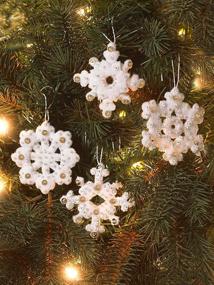 img 1 attached to 🎄 Bucilla Elegant Christmas Snowflakes Felt Applique Ornament Kit - 16 Piece: Add Festive Elegance to Your Christmas Decor!