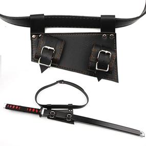img 1 attached to Medieval Samurai Leather Scabbard Holster Men's Accessories for Belts