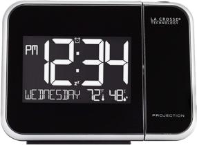 img 4 attached to 🕒 La Crosse Technology 616-1412 Projection Alarm Clock with Indoor Temperature, Compact Size, Black