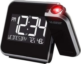 img 3 attached to 🕒 La Crosse Technology 616-1412 Projection Alarm Clock with Indoor Temperature, Compact Size, Black