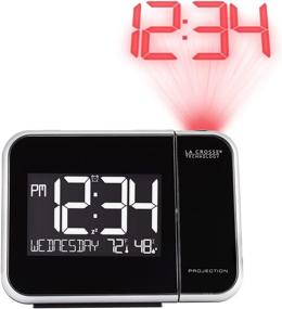 img 2 attached to 🕒 La Crosse Technology 616-1412 Projection Alarm Clock with Indoor Temperature, Compact Size, Black