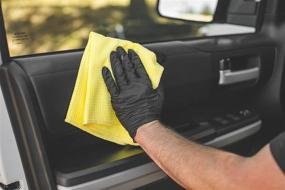 img 1 attached to 🧽 The Rag Company - High-Performance Waffle Weave Microfiber Towels for Detailing, Window/Glass, Drying, Wax & Polish - Lint-Free, Streak-Free, 370gsm, 16in x 16in, Yellow (3-Pack)