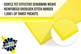 img 3 attached to 🧽 The Rag Company - High-Performance Waffle Weave Microfiber Towels for Detailing, Window/Glass, Drying, Wax & Polish - Lint-Free, Streak-Free, 370gsm, 16in x 16in, Yellow (3-Pack)