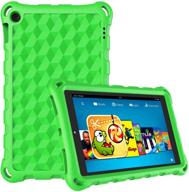 👧 kids friendly case covers for all-new 7 tablet(2019 &amp; 2017 &amp; 2015) release - dihines lightweight shock proof - green logo