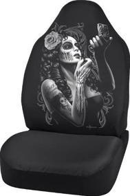 img 2 attached to 🚗 Upgrade Your Ride with Bell Automotive's David Gonzales Universal Bucket Seat Cover, Featuring Skin Deep Design!