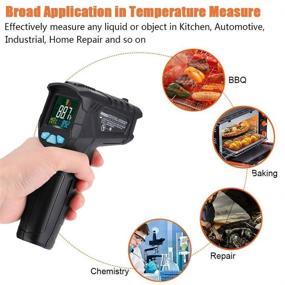 img 3 attached to 🌡️ Infrared Thermometer (Not for Human) for Non-Contact Temperature Measurement: Digital Laser Temperature Gun 57°F ~1022°F (-50°C ~ 550°C) with Battery and Laser Positioning - Ideal for Cooking, Refrigerator, and More!