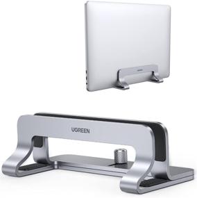 img 4 attached to 📱 UGREEN Vertical Laptop Stand: Adjustable Holder for MacBook Air Pro, Surface Laptop 4, LG Gram 17, Lenovo Yoga 7i - Aluminum Silver