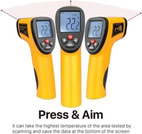 img 1 attached to 🌡️ Temperature Gun IR Infrared Thermometer: Accurate Non-Contact Digital Tool with Laser Sight & LCD Display - Instant Read Handheld Device