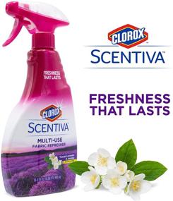 img 2 attached to Clorox Scentiva Tuscan Lavender & Jasmine Fabric Refresher Spray 🌸 - 2 Pack, 16.9 oz: Freshen Closets, Upholstery, Curtains & Carpets