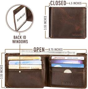 img 1 attached to 💼 Banuce Authentic Leather Bifold Portable Wallet