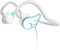 🎧 myfirst headphone bc - kid-safe over-the-ear headphone with mic, bone conduction technology, unique design, compact & customizable, decorative surrounding alert (white) logo