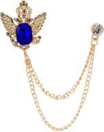 👑 golden men's accessories: knighthood crowned hanging brooch логотип