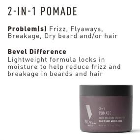 img 1 attached to Bevel Beard Balm & Hair Pomade for Men - Coconut 🧔 Oil and Shea Butter Infused Beard Care, 1.7 oz (Packaging May Vary)