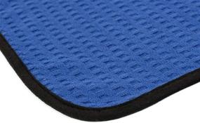 img 3 attached to The Rag Company: Premium Korean Microfiber Towels for Professional Drying & Detailing - Dry Me A River, 70/30 Blend, Waffle-Weave, Soft Suede Edges - 3-Pack, Royal Blue