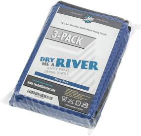 img 2 attached to The Rag Company: Premium Korean Microfiber Towels for Professional Drying & Detailing - Dry Me A River, 70/30 Blend, Waffle-Weave, Soft Suede Edges - 3-Pack, Royal Blue