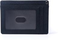 sleek saffiano security wallet with detachable anti-theft feature logo