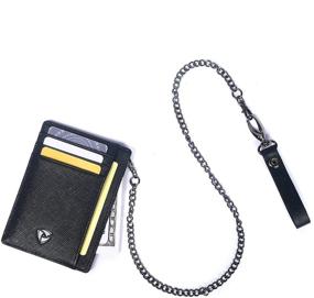 img 2 attached to Sleek Saffiano Security Wallet with Detachable Anti-Theft Feature