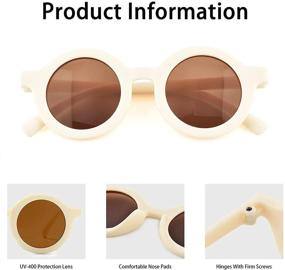img 2 attached to 👓 Protective Fashion Glasses for Boys' - Round Sunglasses Accessories
