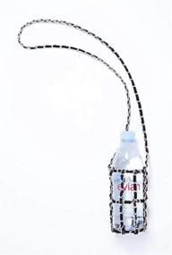 img 2 attached to Crochet Chain Water Bottle Holder Purse: Stylish Cross Body Sling for Standard & Hydro Flask Bottles - Choose Color, Carrier & Perfect Gift