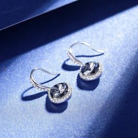 img 2 attached to SBLING Platinum Plated Earrings: Exquisite Swarovski Crystal Jewelry for Girls