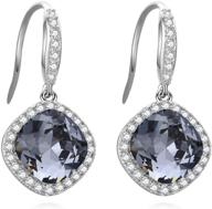 sbling platinum plated earrings: exquisite swarovski crystal jewelry for girls logo